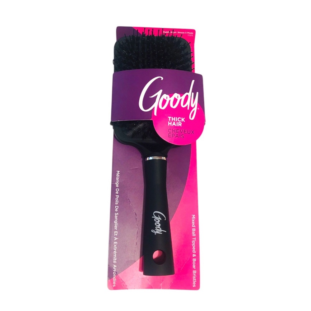 NWT Goody Black Hair Brush for Thick Hair